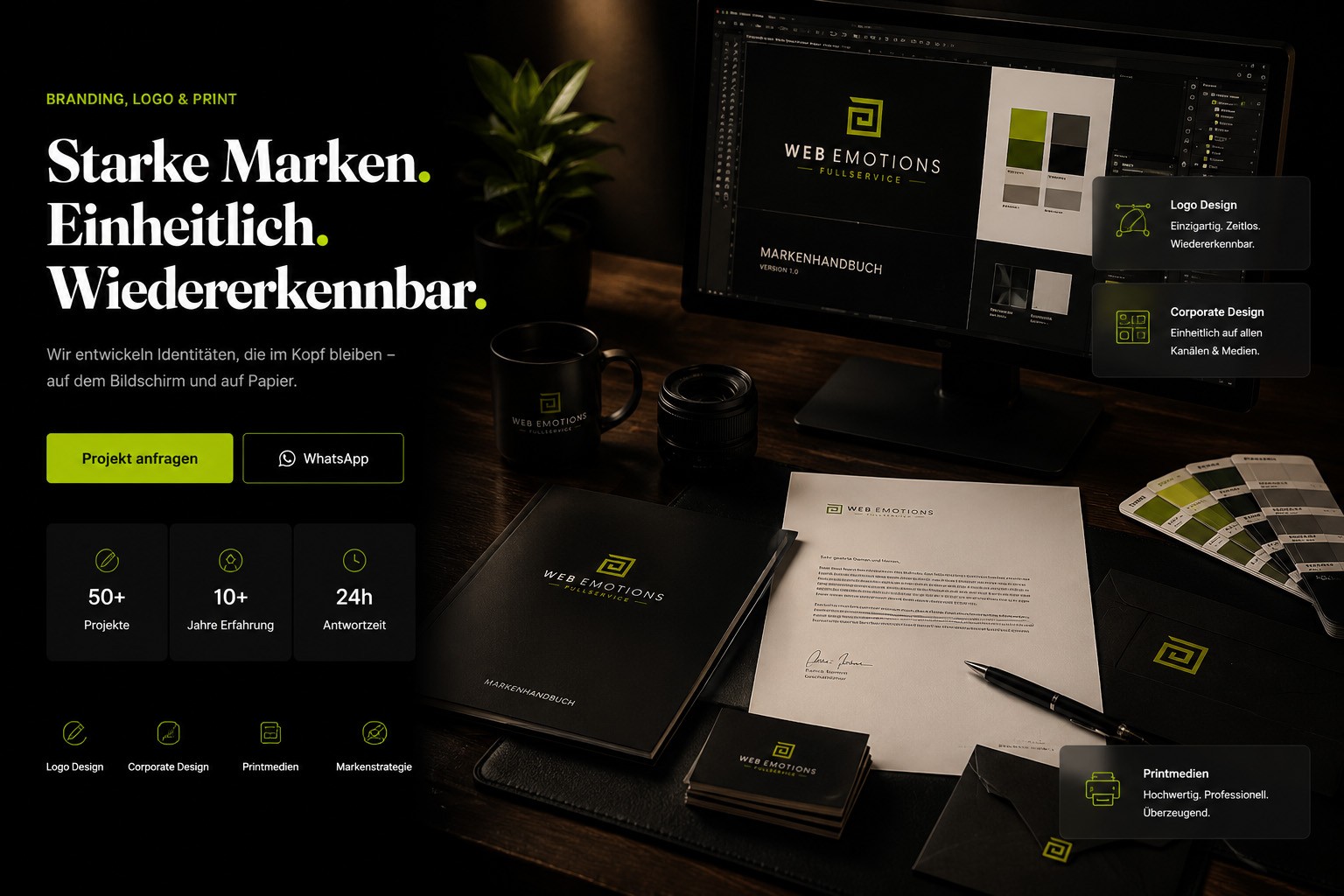 Branding, Logo & Print – Corporate Identity von Web Emotions Heilbronn
