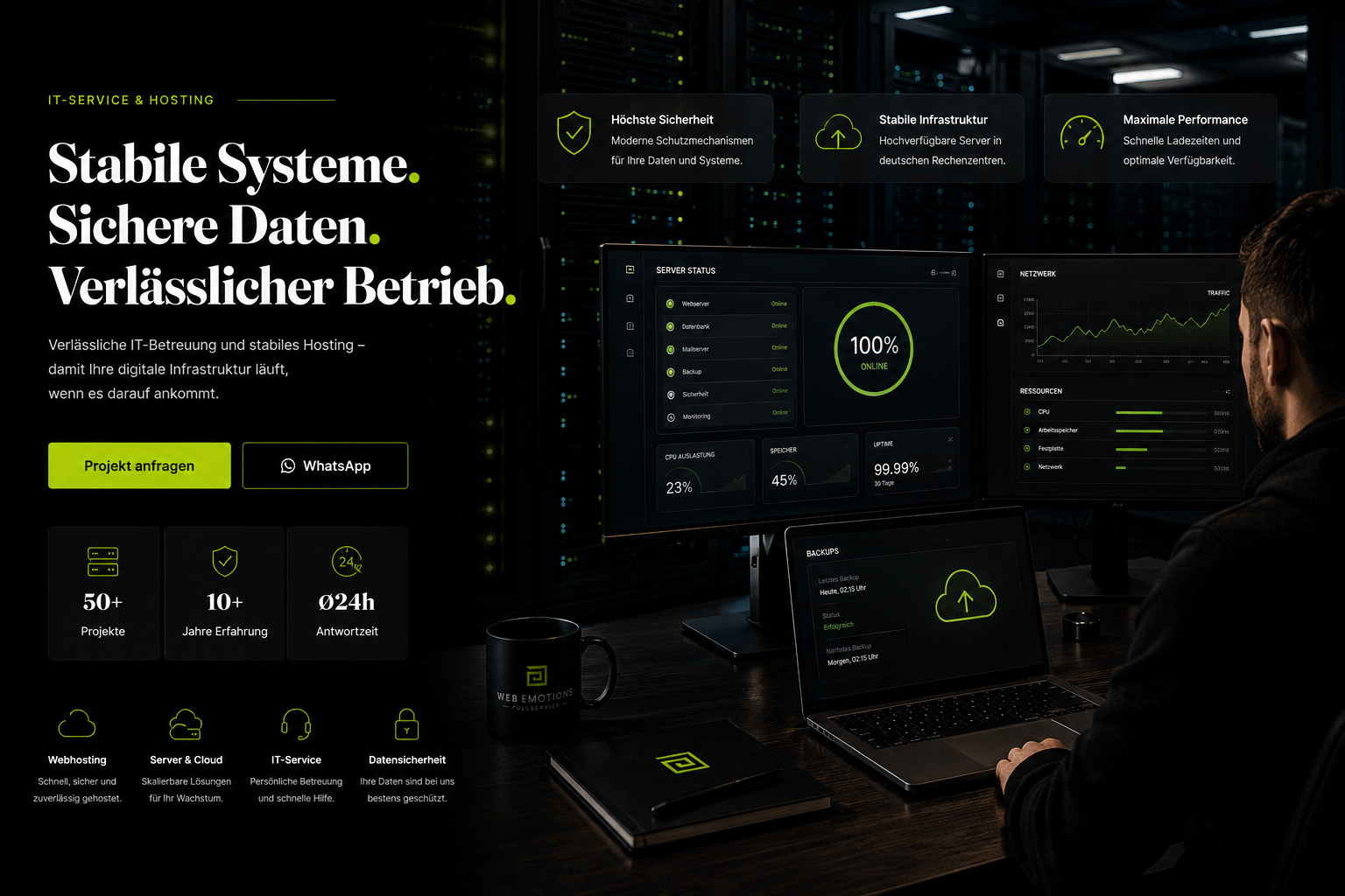 IT-Service & Hosting – professionelle IT-Betreuung von Web Emotions Heilbronn