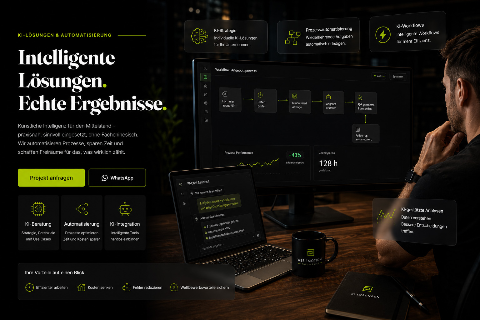 KI-Lösungen & Automatisierung – praxisnahe KI für den Mittelstand von Web Emotions