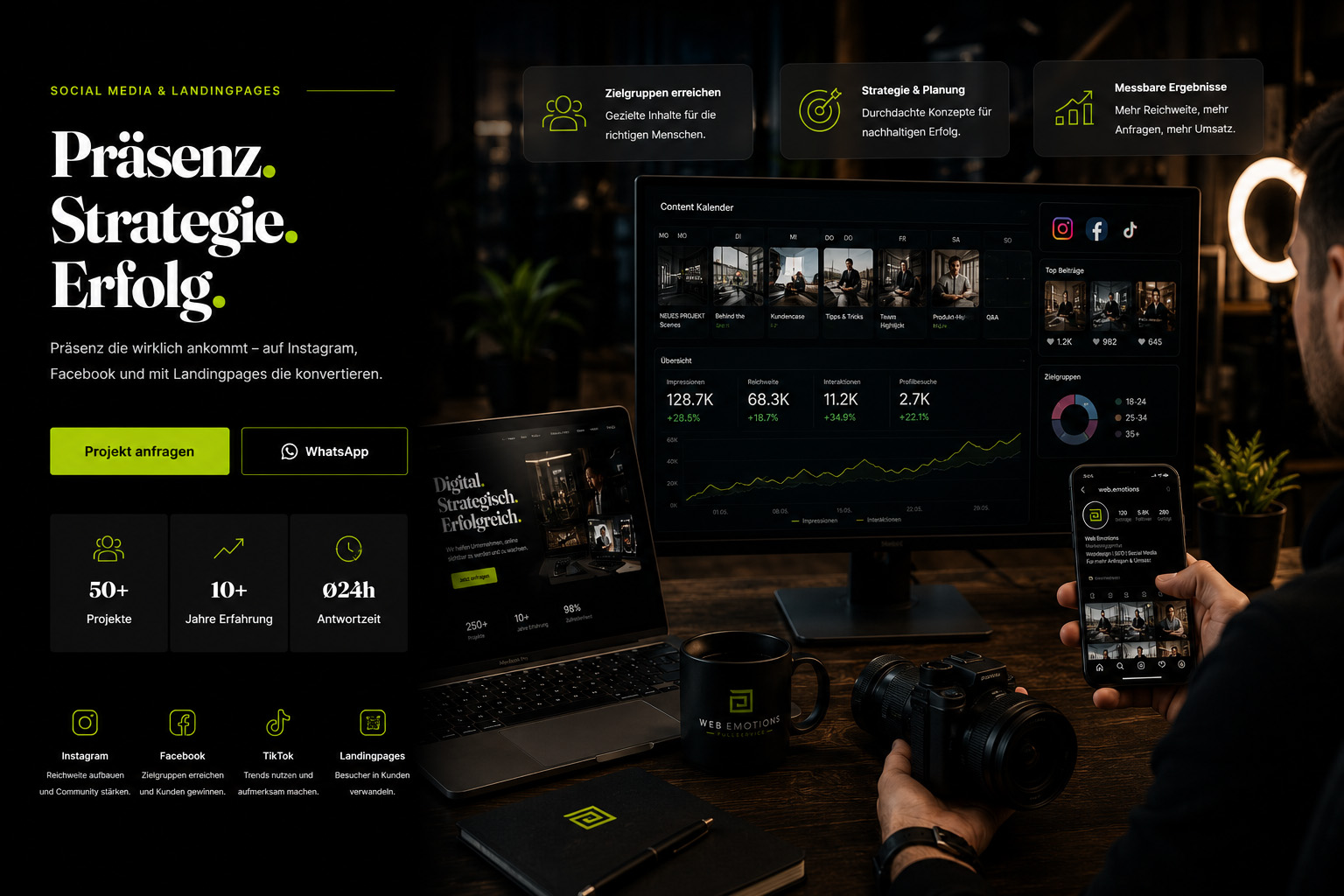 Social Media & Landingpages – professioneller Social-Media-Auftritt von Web Emotions Heilbronn