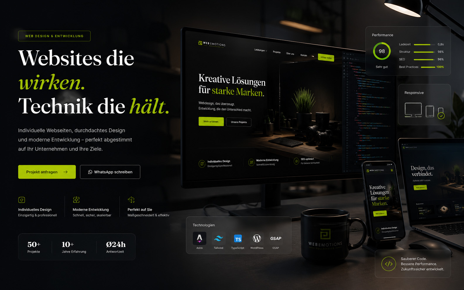 Webdesign & Entwicklung – individuelle Webseiten von Web Emotions Heilbronn