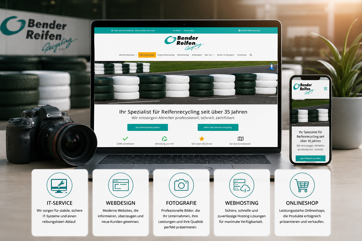 Website Bender Reifen – Webdesign von Web Emotions