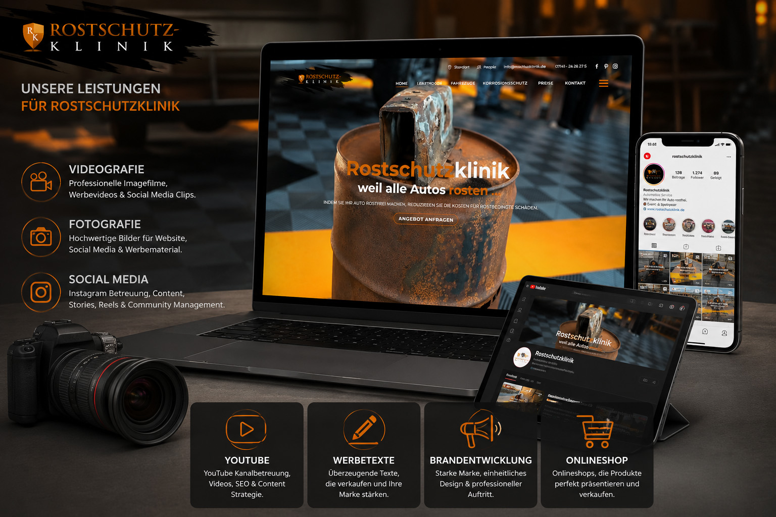 Social Media Rostschutzklinik – Videografie & Fotografie von Web Emotions